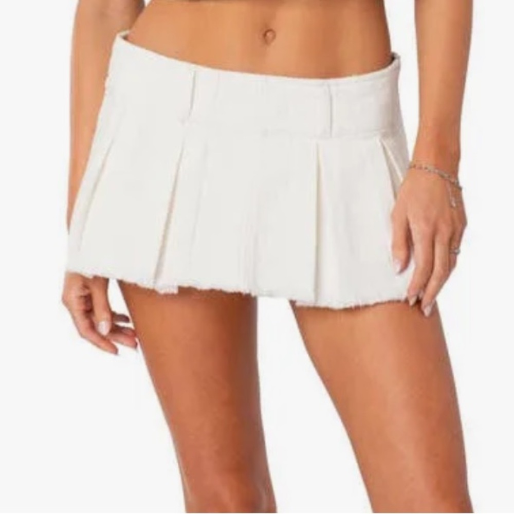 Edikted washed pleated micro skort